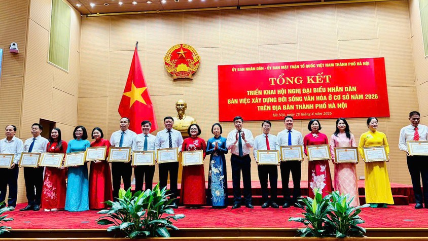 Ủy ban MTTQ xã Xuân Mai là 1 trong 20 đơn vị được nhận bằng khen của UBND Thành phố tại Hội nghị tổng kết triển khai Hội nghị đại biểu nhân dân năm 2026