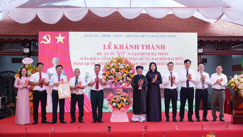 Xã Phù Đổng: khánh thành công trình tu bổ, tôn tạo Đình Hạ Thôn và gắn biển công trình chào mừng Đại hội đại biểu toàn quốc MTTQ Việt Nam lần thứ XI, nhiệm kỳ 2026 – 2031