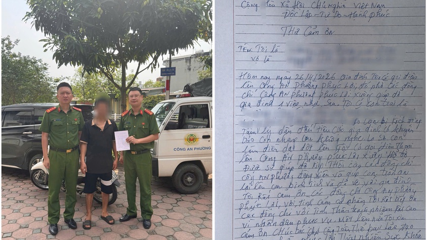 Công an phường Phúc Lợi kịp thời hỗ trợ, động viên, đưa một trường hợp học sinh về với gia đình an toàn