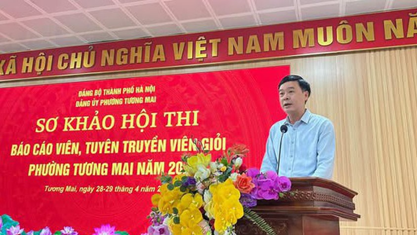 Đảng ủy phường Tương Mai tổ chức vòng sơ khảo hội thi báo cáo viên, tuyên truyền viên năm 2026