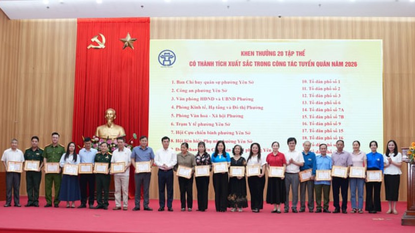 Phường Yên Sở tổ chức Hội nghị tổng kết công tác tuyển chọn, gọi công dân nhập ngũ và thực hiện nghĩa vụ tham gia Công an nhân dân năm 2026; triển khai phương hướng, nhiệm vụ năm 2027.