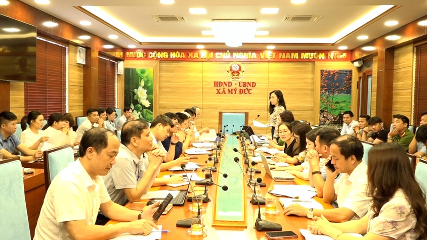 Đoàn kiểm tra công tác ATTP số 03 Thành phố Hà Nội làm việc với Ban chỉ đạo ATTP các xã Mỹ Đức, Phúc Sơn, Hồng Sơn, Hương Sơn