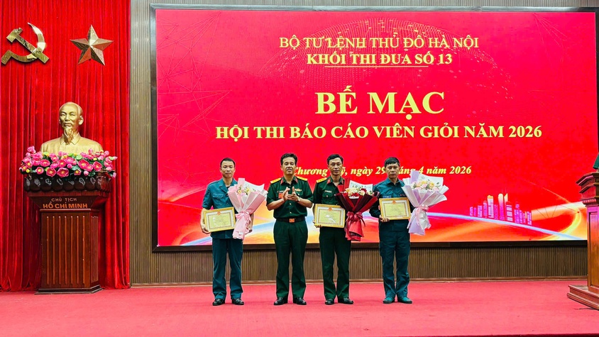 BAN CHỈ HUY QUÂN SỰ XÃ HƯNG ĐẠO THAM DỰ HỘI THI BÁO CÁO VIÊN GIỎI NĂM 2026