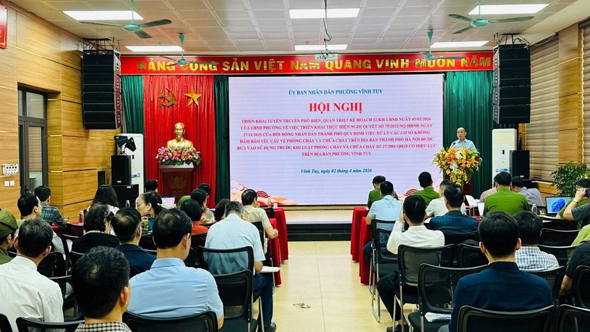 Phường Vĩnh Tuy triển khai Nghị quyết số 79/2025/NQ-HĐND về phòng cháy, chữa cháy