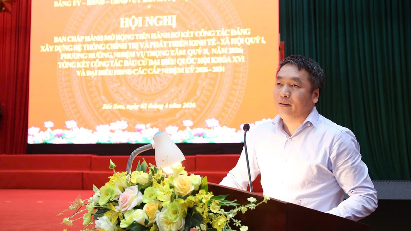 XÃ SÓC SƠN SƠ KẾT CÔNG TÁC QUÝ I/2026; TỔNG KẾT CÔNG TÁC BẦU CỬ QUỐC HỘI VÀ HĐND CÁC CẤP