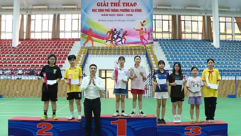 Sôi nổi giải cầu lông học sinh phổ thông phường Hà Đông năm 2026