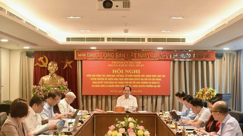 Đoàn kiểm tra số 07 Thành uỷ Hà Nội làm việc với phường Đại Mỗ: Nỗ lực đưa nghị quyết vào cuộc sống và đẩy mạnh chuyển đổi số