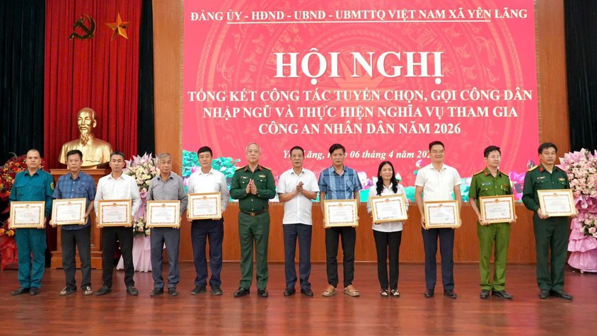 XÃ YÊN LÃNG TỔ CHỨC HỘI NGHỊ TỔNG KẾT CÔNG TÁC TUYỂN CHỌN, GỌI CÔNG DÂN NHẬP NGŨ VÀ THỰC HIỆN NGHĨA VỤ THAM GIA CÔNG AN NHÂN DÂN NĂM 2026