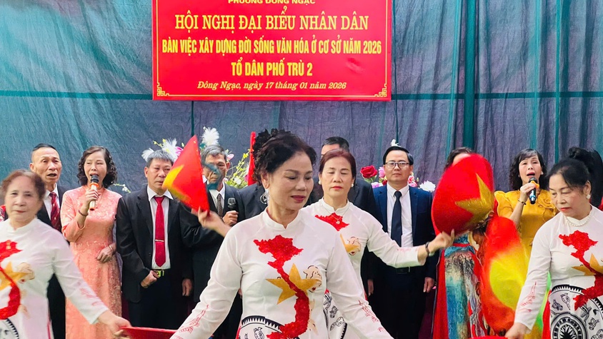Phường Đông Ngạc có nhiều đổi mới trong việc tổ chức Hội nghị đại biểu Nhân dân bàn việc xây dựng đời sống văn hóa năm 2026