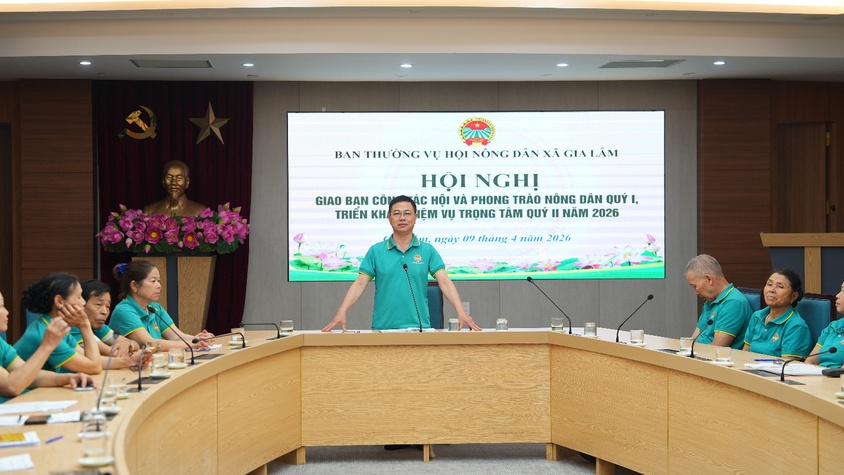 Hội Nông dân xã Gia Lâm tổ chức Hội nghị giao ban công tác quý I, triển khai nhiệm vụ quý II năm 2026