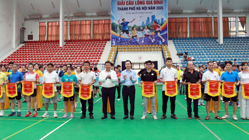 Khai mạc Giải cầu lông gia đình thành phố Hà Nội năm 2026