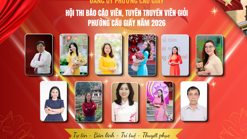 PHƯỜNG CẦU GIẤY SÔI NỔI HỘI THI BÁO CÁO VIÊN, TUYÊN TRUYỀN VIÊN GIỎI