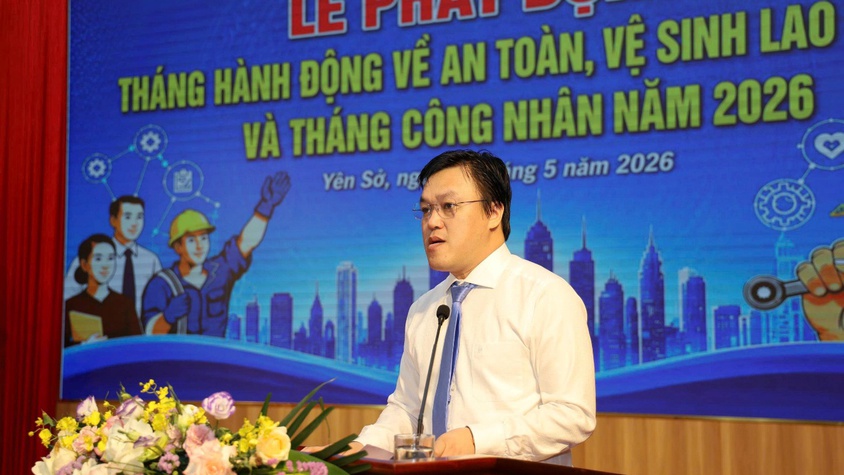 Phường Yên Sở tổ chức Lễ phát động Tháng hành động về An toàn, vệ sinh lao động và Tháng Công nhân năm 2026
