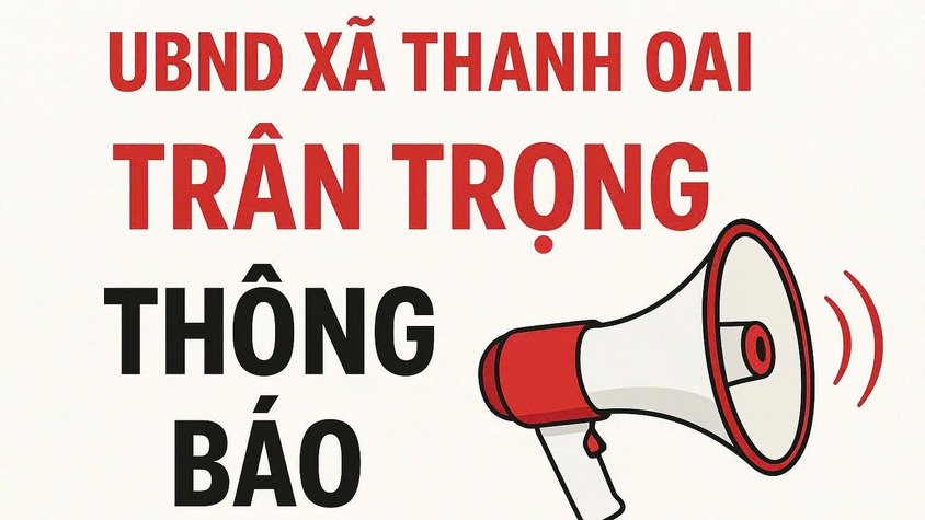 THÔNG BÁO Về việc thu hồi đất để thực hiện dự án dự án: Đầu tư xây dựng Khu đô thị thể thao Olympic (trên địa bàn thôn Mã Kiều, xã Thanh Oai)