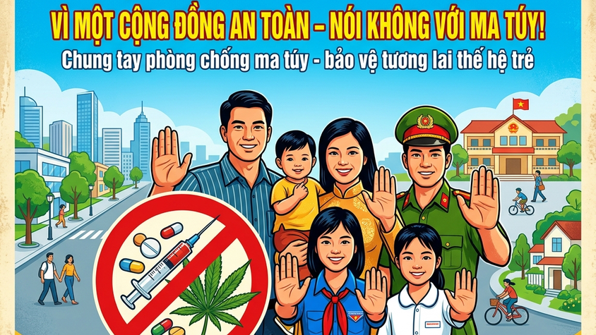 Vì một cộng đồng an toàn, nói không với ma túy!