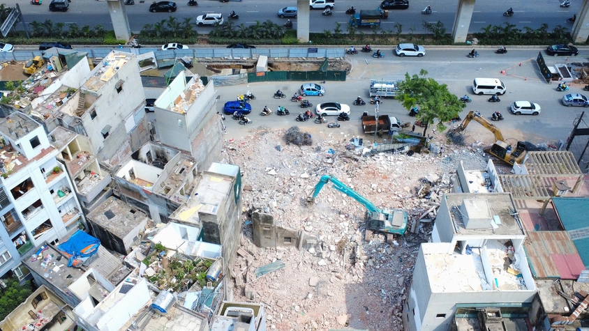 Hà Nội: Hiện trạng 'đại công trường' GPMB Vành đai 2,5 Ngụy Như Kon Tum - Nguyễn Trãi