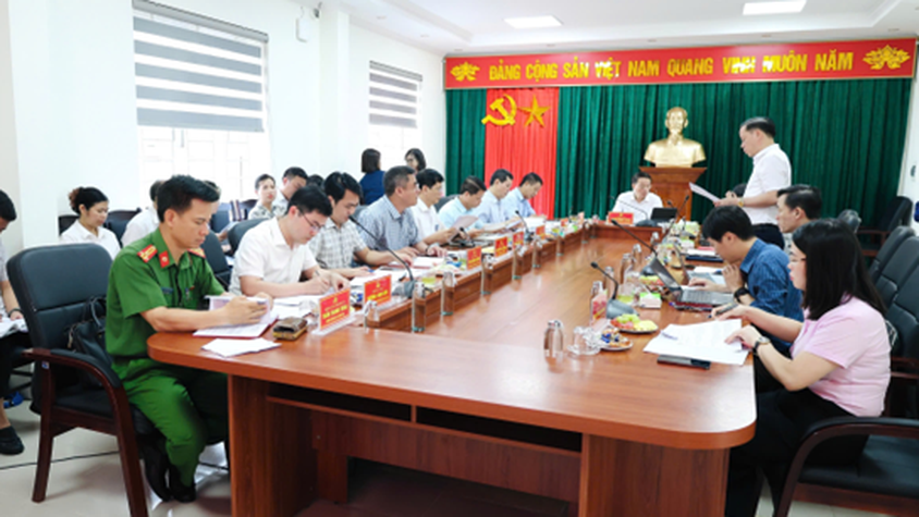 Đoàn giám sát của Ban Thường vụ Thành ủy Hà Nội làm việc với Đảng ủy xã Yên Lãng