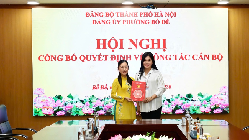 Đảng ủy Phường Bồ Đề công bố Quyết định về công tác cán bộ