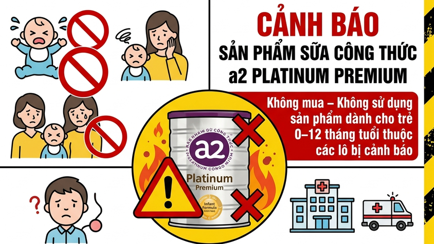 Phường Chương Mỹ cảnh báo sản phẩm sữa công thức a2 Platinum Premium dành cho trẻ 0–12 tháng tuổi