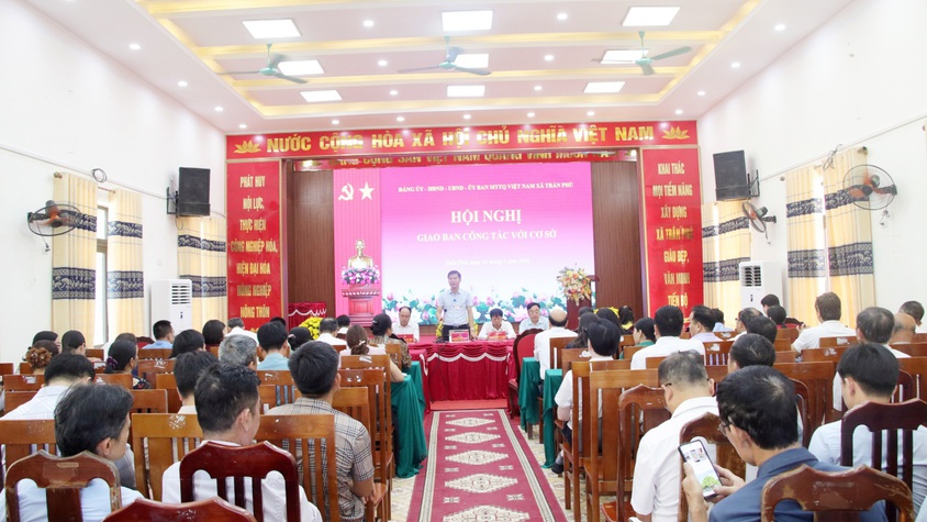Xã Trần Phú tổ chức hội nghị giao ban cơ sở tháng 4, triển khai nhiệm vụ trọng tâm tháng 5 năm 2026