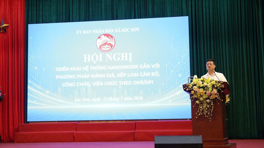 XÃ SÓC SƠN ĐẨY MẠNH TRIỂN KHAI HỆ THỐNG HANOIWORK GẮN VỚI PHƯƠNG PHÁP ĐÁNH GIÁ OKR/KPI