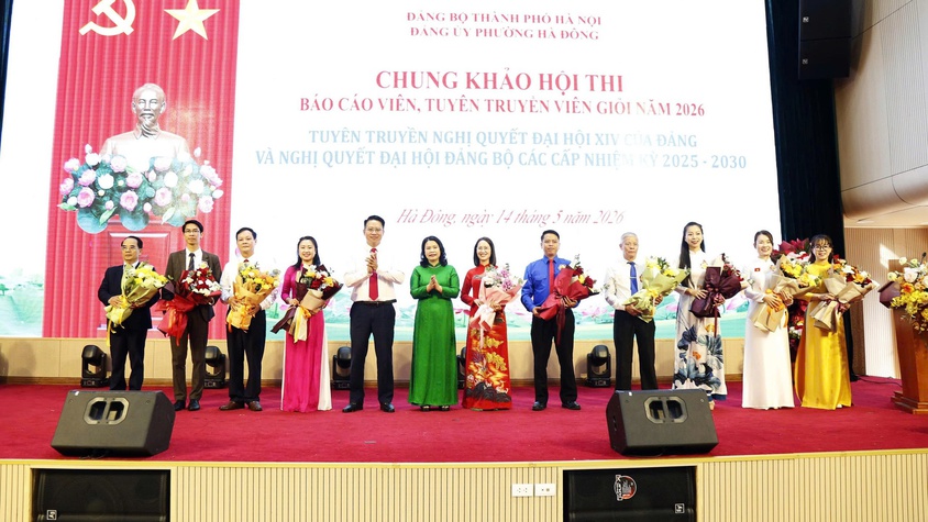 Sôi nổi Chung khảo Hội thi Báo cáo viên, Tuyên truyền viên giỏi phường Hà Đông năm 2026