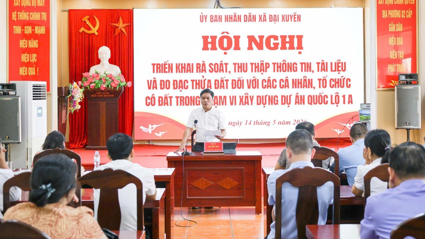 Đại Xuyên triển khai hội nghị rà soát, đo đạc phục vụ Dự án trục không gian Quốc lộ 1A