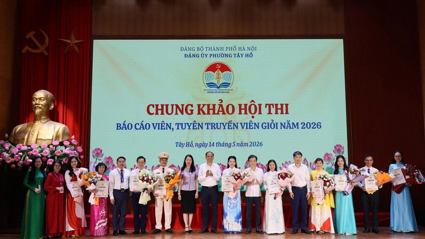 Phường Tây Hồ: Sôi nổi Hội thi Báo cáo viên, tuyên truyền viên giỏi năm 2026