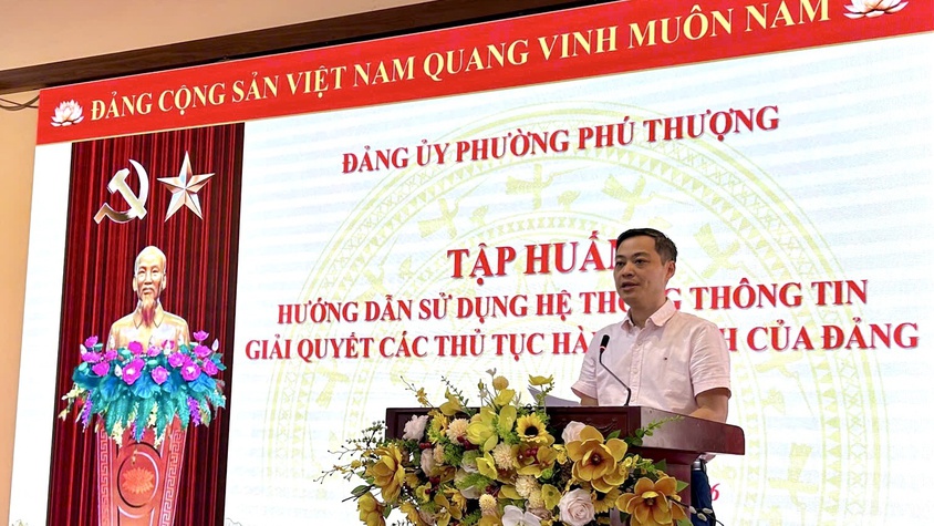 Phường Phú Thượng tổ chức tập huấn sử dụng Hệ thống thông tin giải quyết thủ tục hành chính của Đảng năm 2026