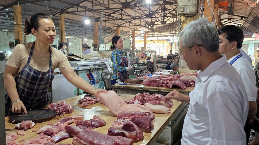 Chi Cục chăn nuôi, thuỷ sản và thú y Hà Nội kiểm tra hoạt động giết mổ gia súc, gia cầm tập trung tại xã Bát Tràng