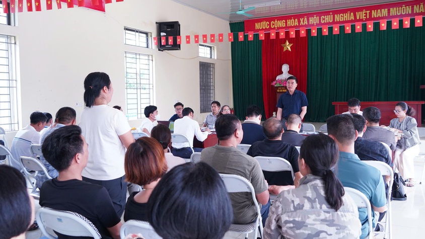 Phường Chương Mỹ đối thoại, tiếp thu ý kiến về dự thảo phương án bồi thường, hỗ trợ tái định cư dự án Quốc lộ 6 tại TDP Cao Sơn