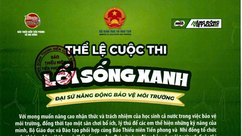 Phát động, tuyên truyền Cuộc thi “Lối sống xanh – Đại sứ năng động bảo vệ môi trường”