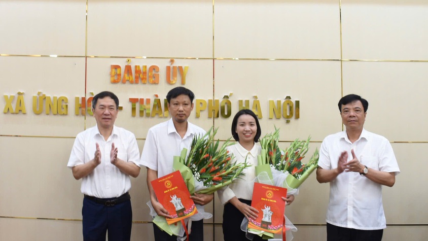 ĐẢNG ỦY XÃ ỨNG HÒA CÔNG BỐ QUYẾT ĐỊNH KIỆN TOÀN NHÂN SỰ ỦY BAN KIỂM TRA ĐẢNG ỦY