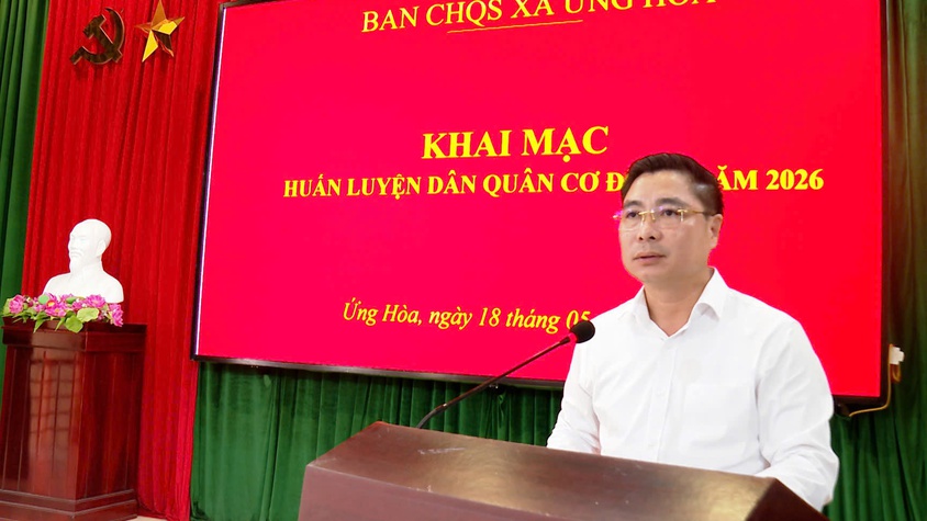 ỨNG HOÀ KHAI MẠC LỚP HUÁN LUYỆN DÂN QUÂN CƠ ĐỘNG NĂM 2026.
