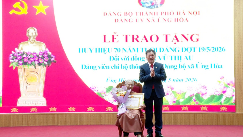 ỨNG HOÀ TRAO TẶNG HUY HIỆU ĐẢNG ĐỢT 19/5/2026.
