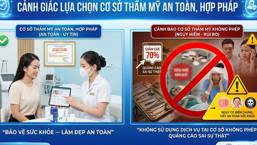 Cảnh giác lựa chọn cơ sở thẩm mỹ an toàn, hợp pháp
