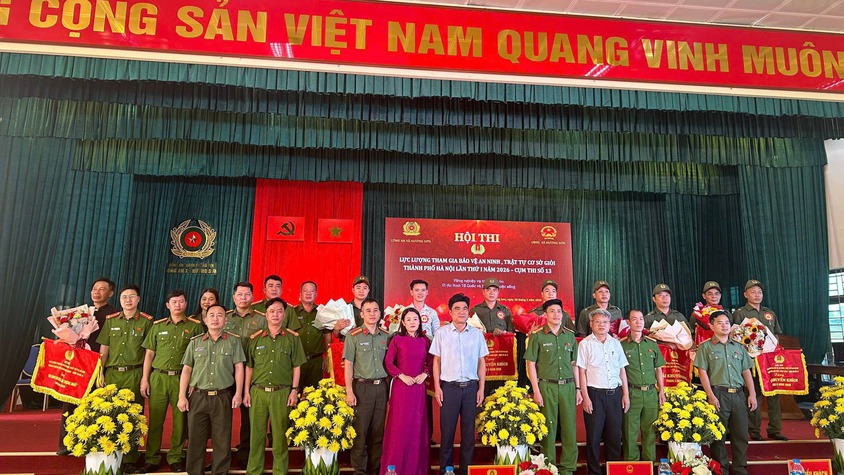 Xã Ứng Thiên tham gia Hội thi “Lực lượng tham gia bảo vệ an ninh, trật tự ở cơ sở giỏi” lần thứ I năm 2026