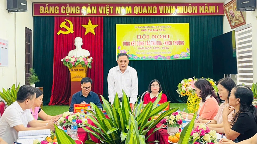 Khối thi đua số 03 tổ chức Hội nghị tổng kết công tác thi đua, khen thưởng năm học 2025 – 2026