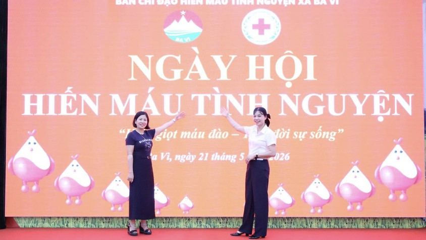 XÃ BA VÌ LAN TỎA TINH THẦN NHÂN ÁI QUA NGÀY HỘI HIẾN MÁU TÌNH NGUYỆN NĂM 2026