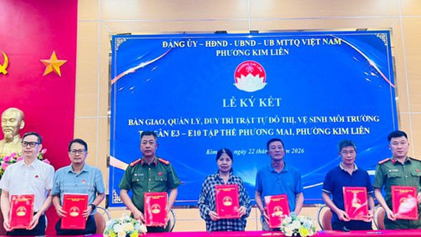Phường Kim Liên tăng cường giải pháp về bảo đảm trật tự đô thị