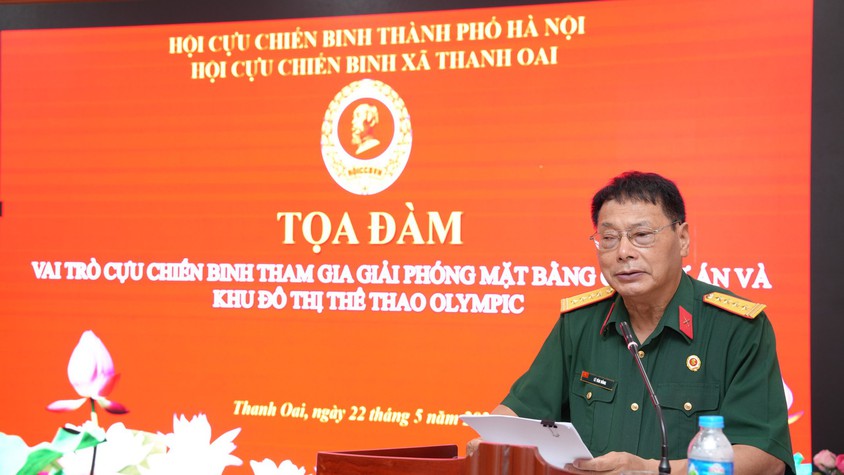 TOẠ ĐÀM VAI TRÒ CỰU CHIẾN BINH THAM GIA GIẢI PHÓNG MẶT BẰNG DỰ ÁN ĐẦU TƯ XÂY DỰNG KHU ĐÔ THỊ THỂ THAO OLYMPIC