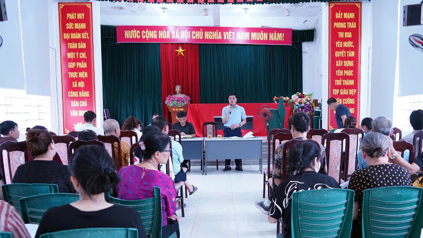 Phường Chương Mỹ đối thoại, tiếp thu ý kiến người dân về phương án bồi thường, hỗ trợ, tái định cư Dự án cải tạo, nâng cấp Quốc lộ 6 tại TDP Yên Phúc