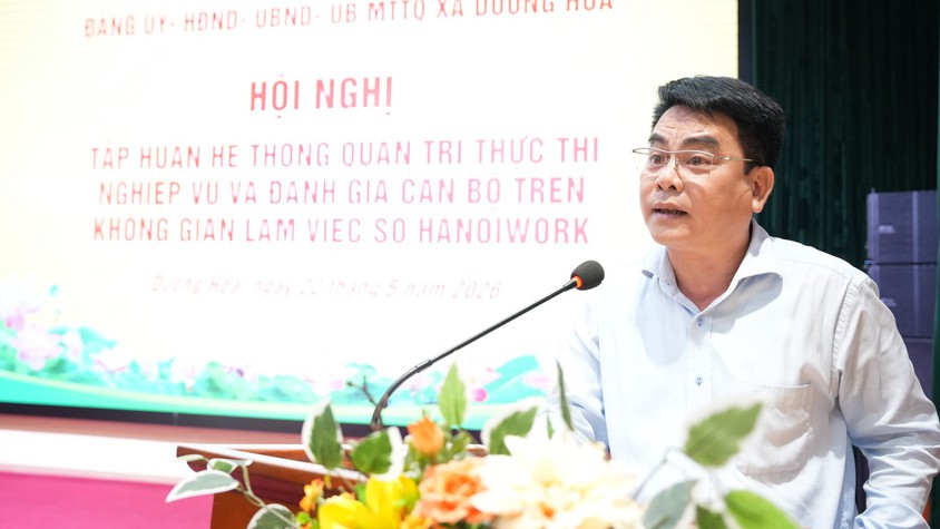 Xã Dương Hoà số hoá công tác quản trị hành chính, nâng cao năng lực thực thi công vụ 