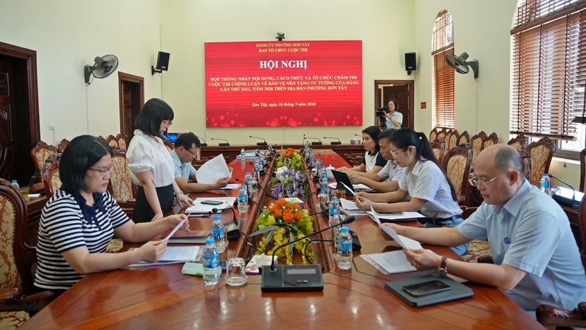 SƠN TÂY TIẾP NHẬN 321 TÁC PHẨM DỰ THI CHÍNH LUẬN BẢO VỆ NỀN TẢNG TƯ TƯỞNG CỦA ĐẢNG NĂM 2026