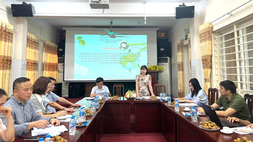 Bộ y tế đánh giá thực hiện bộ  tiêu chí Quốc gia về Y tế xã theo Quyết định 1300/QĐ-BYT tại phường Hà Đông