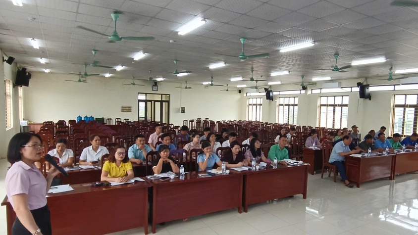 Phòng giao dịch NHCSXH Ba Vì tổ chức tập huấn nghiệp vụ cho các Hội đoàn thể nhận ủy thác trên địa bàn