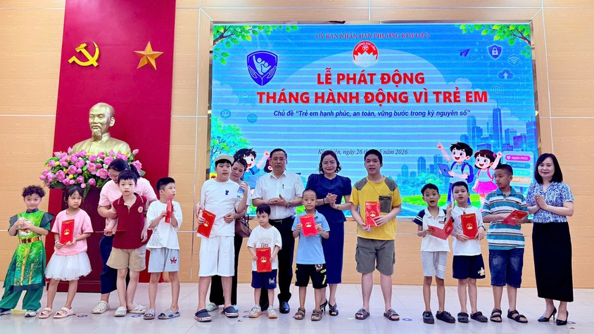 Phường Kim Liên tổ chức Lễ phát động Tháng hành động vì trẻ em năm 2026