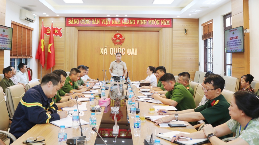 Quốc Oai rút kinh nghiệm công tác phòng cháy chữa cháy và cứu nạn cứu hộ sau vụ cháy tại Thôn Phượng Cách 3