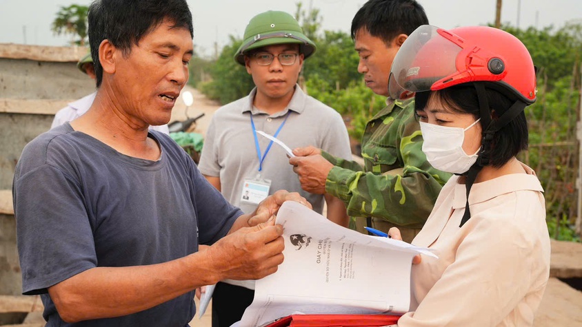 Xã Hồng Vân ban hành gần 14.000 thông báo thu hồi đất