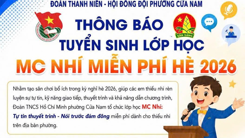 [TUYỂN SINH LỚP MC NHÍ MIỄN PHÍ HÈ 2026]